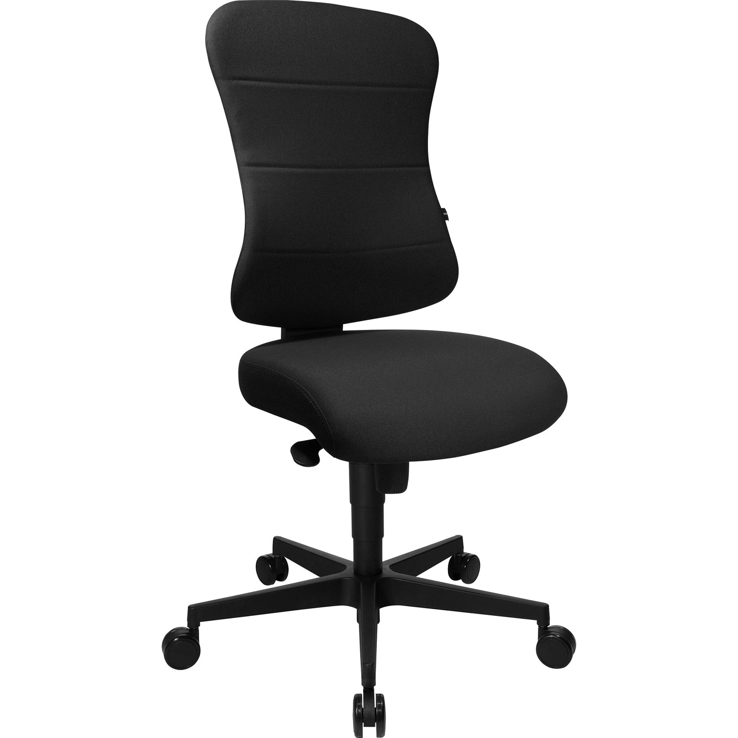 TOPSTAR Bürodrehstuhl Art Comfort 42-55cm Synchronmechanik Rolle hart gebremst (für Teppichboden) optionales Zubehör: Armlehnen 7146: TW1(NP2), 7133 CHR: S2(OPA) Kunststoff schwarz