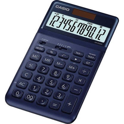 CASIO® Tischrechner JW-200SC 109 x 11 x 184 mm (B x H x T) Batterie, Solar-Energie marineblau