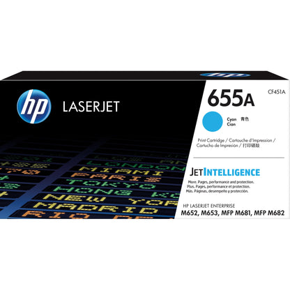 HP Toner Originalzubehör 655A ca. 10.500 Seiten cyan