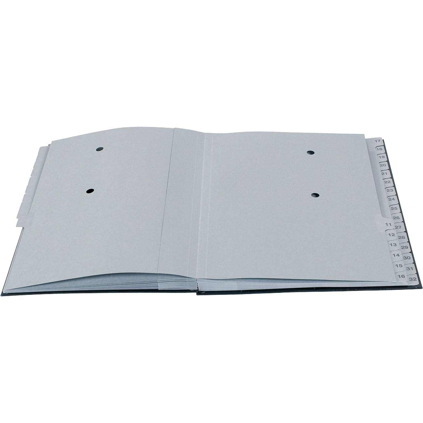 Exacompta Ordnungsmappe Ordonator® DIN A4 225g/m² Balacron Farbe: schwarz Farbe des Fächerblocks: grau 32 Fächer