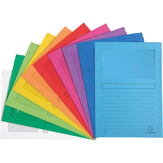 Exacompta Sichtmappe Forever® DIN A4 130g/m² Recyclingkarton farbig sortiert 10 St./Pack.