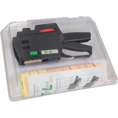 CreenLine Preisauszeichnungsgerät Set 6.22 1 Druckzeile 6 Zeichen/Zeile Preisauszeichnungsgerät CL 6.22, Ersatz-Farbrolle, 11 Rollen Etiketten (4 x fl. rot, 4 x fl. orange, 3 x fl. gelb) 22 x 12 mm mit Gummierung 2