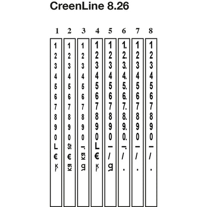 CreenLine Preisauszeichnungsgerät Set 8.26 1 Druckzeile 8 Zeichen/Zeile Preisauszeichnungsgerät CL 8.26, Ersatz-Farbrolle, 9 Rollen Etiketten (je 3 x fl. rot, fl. orange, fl. gelb) 26 x 12 mm mit Gummierung 2