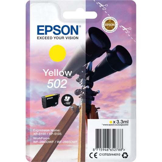 Epson Tintenpatrone Originalzubehör 502 ca. 160 Seiten gelb 3,3ml