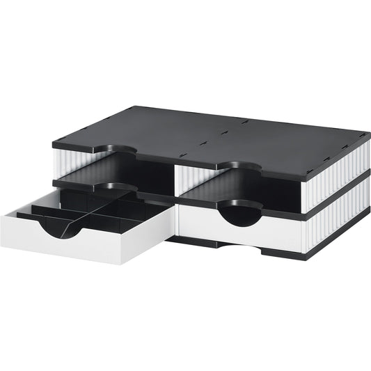 styro Dokumentenablage styrodoc duo Grundeinheit 48,5 x 15,3 x 33,1 cm (B x H x T) Polystyrol weiß/schwarz