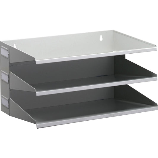 DURABLE Sortierstation 36,5 x 20,5 x 25,3 cm (B x H x T) DIN A4, Folio Stahlblech, Polyethylen epoxidharzbeschichtet grau 3 Fächer