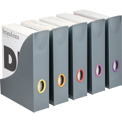DURABLE Stehsammler VARICOLOR® 7,3 x 30,6 x 24,1 cm (B x H x T) DIN A4 Werkstoff: Polystyrol/ABS Kunststoff anthrazit 5 St./Pack.