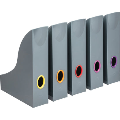 DURABLE Stehsammler VARICOLOR® 7,3 x 30,6 x 24,1 cm (B x H x T) DIN A4 Werkstoff: Polystyrol/ABS Kunststoff anthrazit 5 St./Pack.