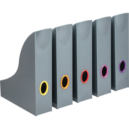 DURABLE Stehsammler VARICOLOR® 7,3 x 30,6 x 24,1 cm (B x H x T) DIN A4 Werkstoff: Polystyrol/ABS Kunststoff anthrazit 5 St./Pack.