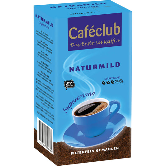 Kaffee Caféclub Naturmild gemahlen 500 g/Pack.