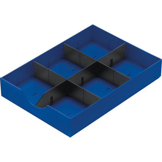 styro Schublade styrodoc 23 x 5,3 x 32 cm (B x H x T) geschlossen inkl. 1 Längststeg, 2 Querstege Polystyrol blau