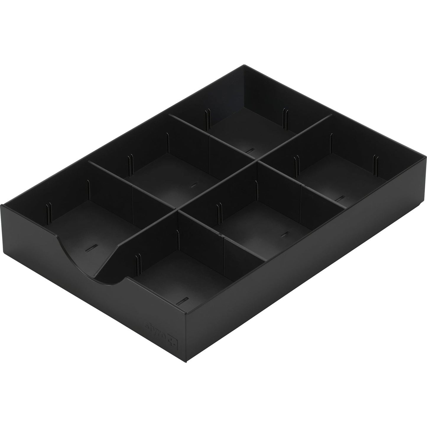 styro Schublade styrodoc 23 x 5,3 x 32 cm (B x H x T) geschlossen inkl. 1 Längststeg, 2 Querstege Polystyrol schwarz