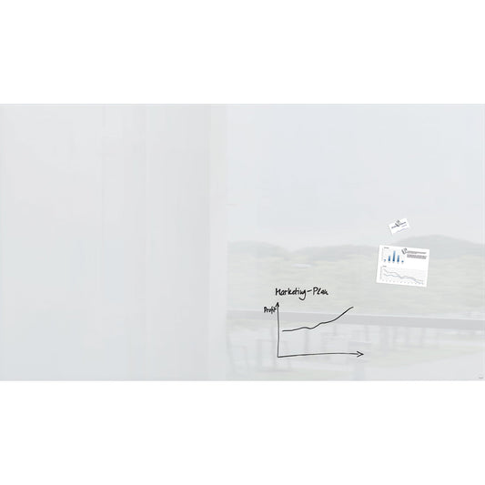 SIGEL Glasboard Artverum 240 x 120 x 1,8 cm (B x H x T) Tafel magnethaftend inkl. 2 starker SuperDym- Magnete Sicherheitsglas super-weiß
