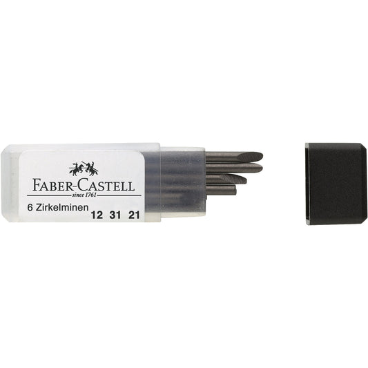 Faber-Castell Zirkelmine H 2mm 6 St./Pack.