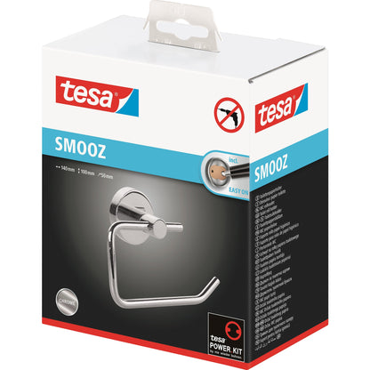 tesa® WC-Rollenhalter SMOOZ 14 x 10 x 5 cm (B x H x T) 1 Rolle inkl. Klebelösung Metall chrom