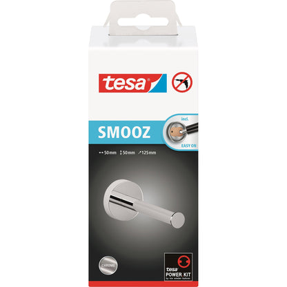 tesa® WC-Rollenhalter SMOOZ 5 x 12,5 cm (Ø x H) 1 Rolle inkl. Klebelösung Metall chrom