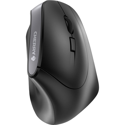 CHERRY Optische PC Maus MW 4500 Rechtshänder ergonomisch USB-A 10m Batterie inkl. Nano-USB-Empfänger schwarz