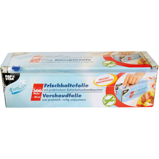 PAPSTAR Frischhaltefolie 30 cm x 300 m (B x L) 7,5µm PVC