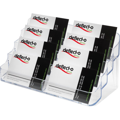 Deflecto® Visitenkartenständer nicht gefüllt 400 Karten Polystyrol transparent