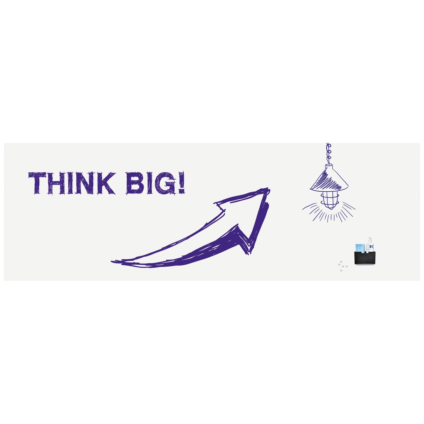 Legamaster Whiteboardfolie WRAP-UP 1.200 x 101 cm (B x H) 650µm blanko inkl. Rakel Polypropylen weiß