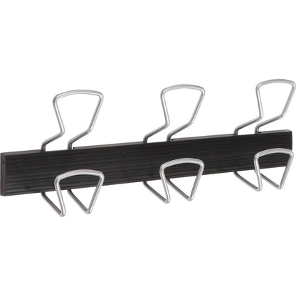 ALBA Wandgarderobe 460 x 164 x 75 mm (B x H x T) 6 Haken Kunststoff schwarz