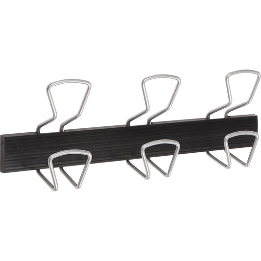 ALBA Wandgarderobe 460 x 164 x 75 mm (B x H x T) 6 Haken Kunststoff schwarz