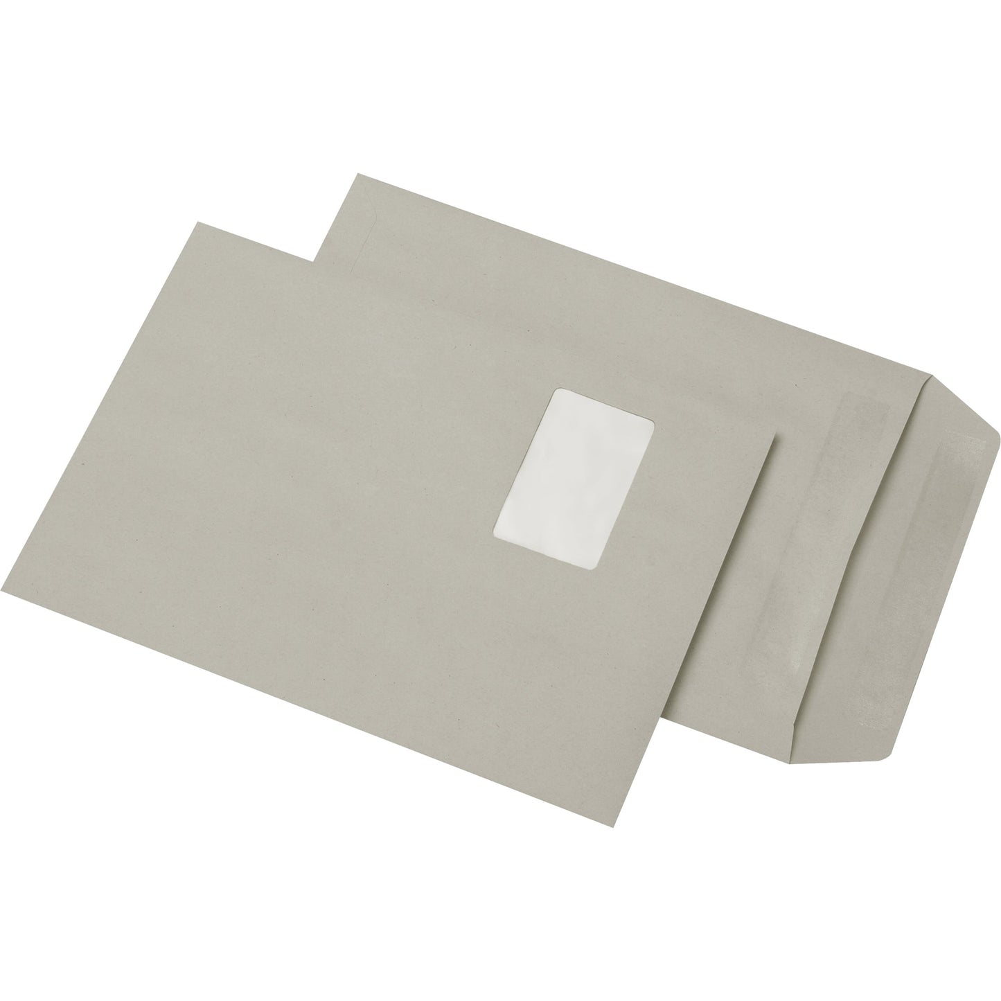 MAILmedia Versandtasche DIN C4 229 x 324 mm (B x H) mit Selbstklebung mit Fenster 90g/m² ohne Fadenverstärkung grau 250 St./Pack.