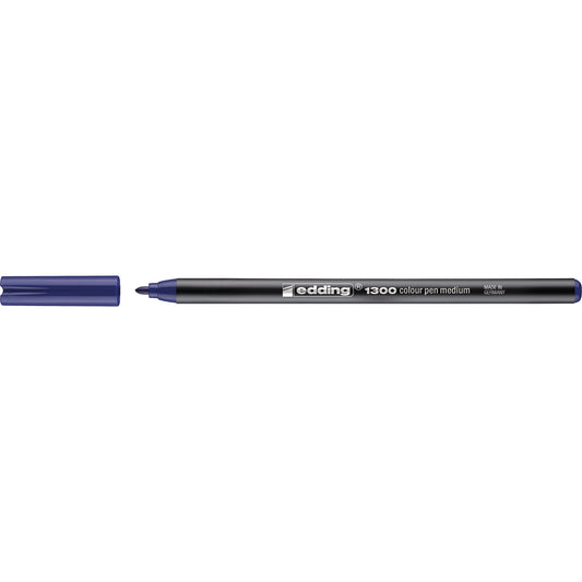 edding Fasermaler 1300 colourpen 2mm blau nicht auswaschbar