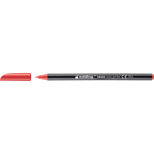 edding Fasermaler 1200 colourpen 1mm rot nicht auswaschbar