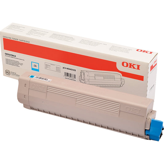 OKI Toner Originalzubehör 46443103 ca. 10.000 Seiten cyan
