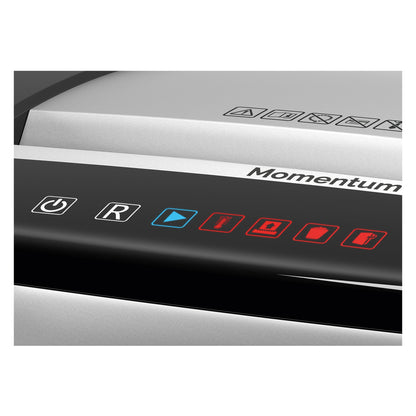 Rexel® Aktenvernichter Momentum M515 P-5 Papier, Heftklammern, Büroklammern Partikelschnitt 17 Bl. schwarz/silber