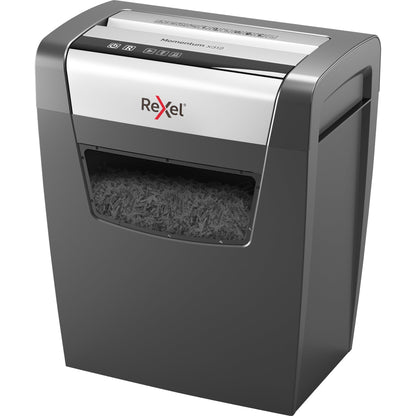 Rexel® Aktenvernichter Momentum X312 P-3 Papier, Heftklammern, Büroklammern Partikelschnitt 13 Bl. schwarz/silber