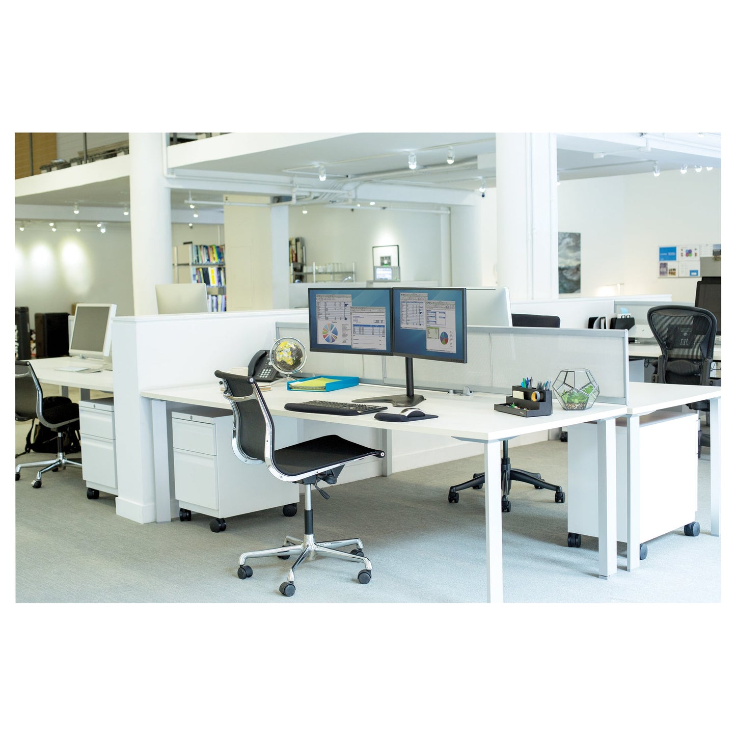 Fellowes® Monitorständer SeasaT 80,5 x 46,5 x 31,6 cm (B x H x T) 16kg höhenverstellbar Stahl schwarz