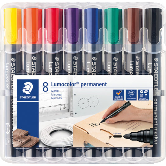 STAEDTLER® Permanentmarker Lumocolor® 352 2mm farbig sortiert 8 St./Pack.