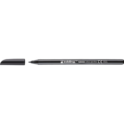 edding Fasermaler 1200 colourpen 1mm schwarz nicht auswaschbar