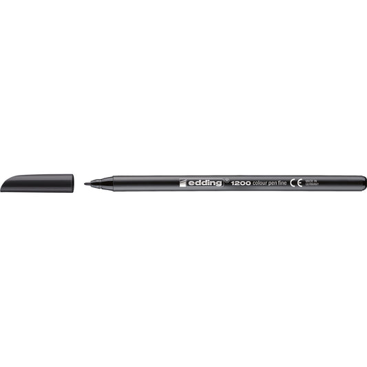 edding Fasermaler 1200 colourpen 1mm schwarz nicht auswaschbar