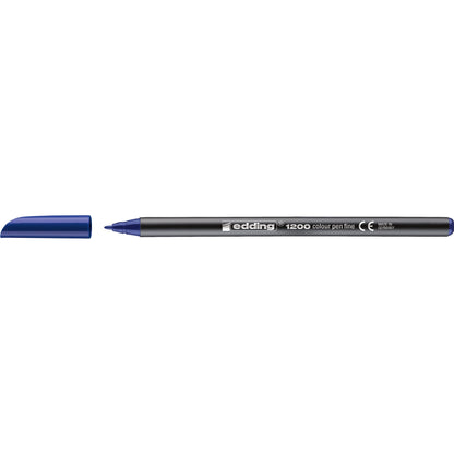 edding Fasermaler 1200 colourpen 1mm blau nicht auswaschbar
