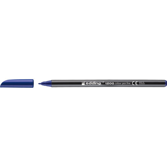 edding Fasermaler 1200 colourpen 1mm blau nicht auswaschbar
