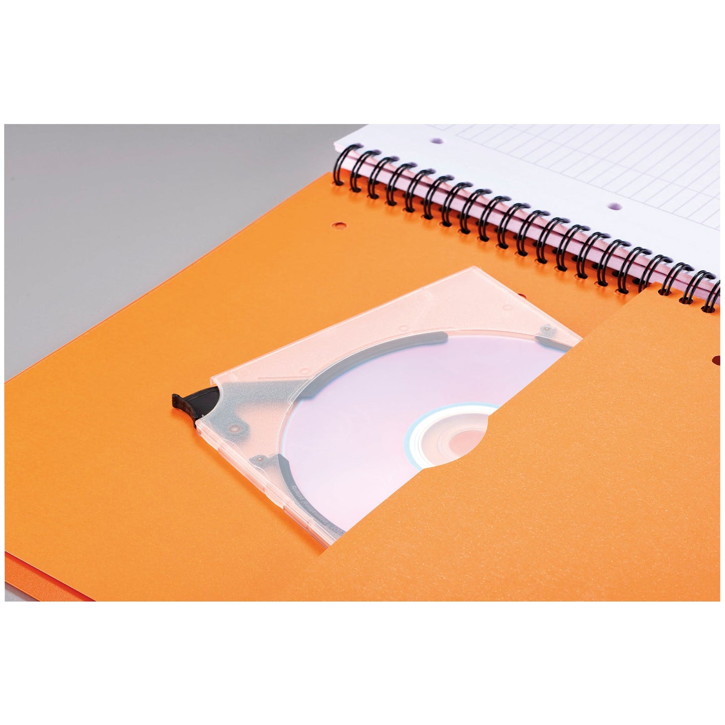 Oxford Collegeblock International Activebook DIN A4+ kariert Polypropylen grau/orange/rot 80 Bl.