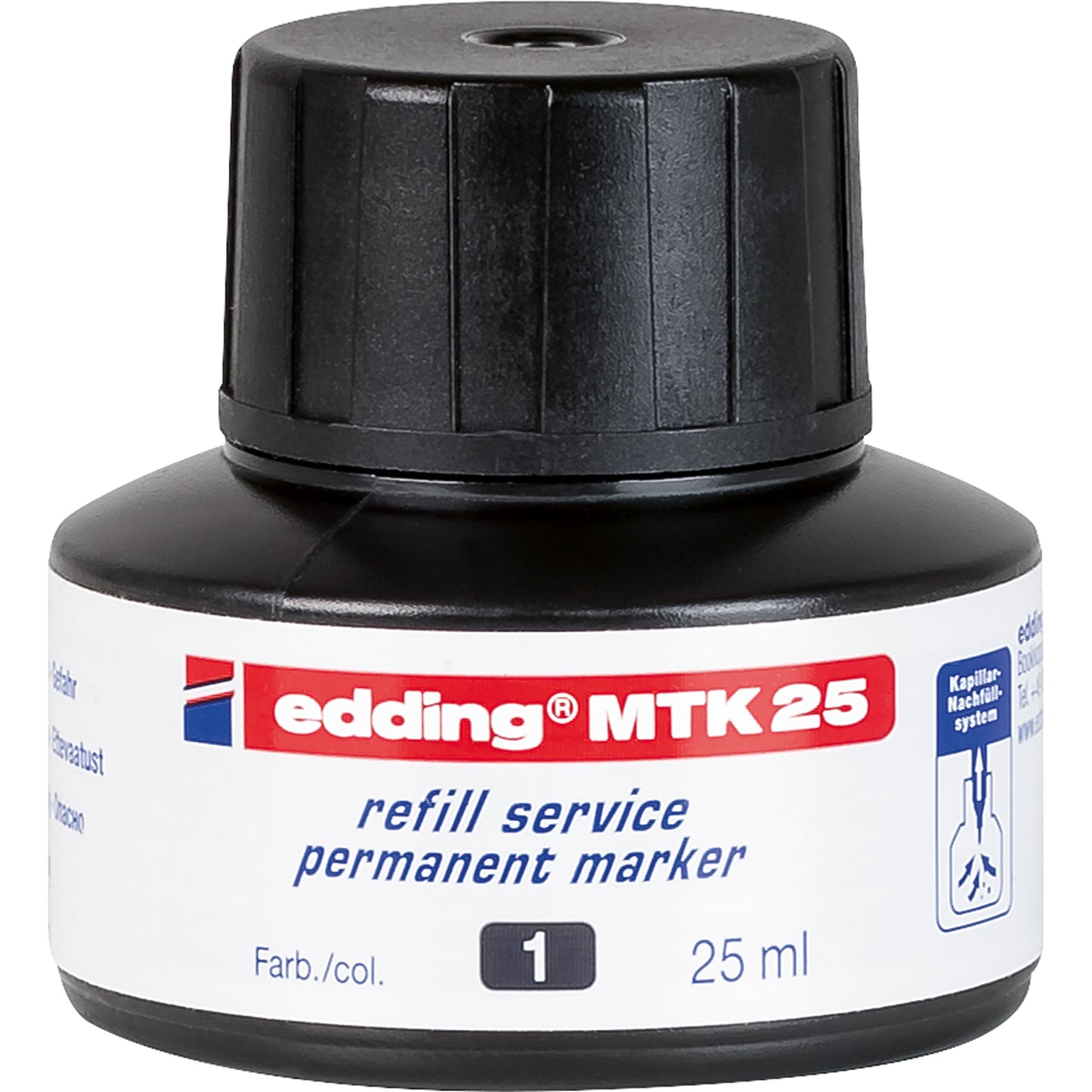 edding Nachfülltinte Marker MTK25 Flasche schwarz 25ml