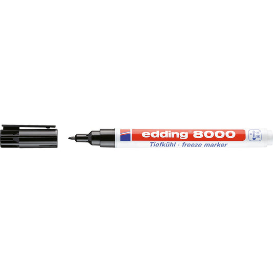 edding Tiefkühlmarker 8000 1mm schwarz Rundspitze -25°C