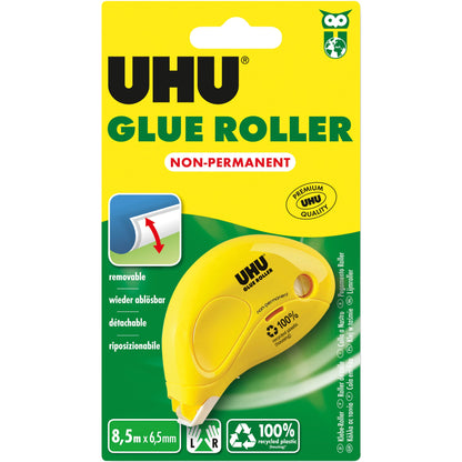 UHU® Kleberoller Glue non permanent 6,5 mm x 8,5 m (B x L) nicht nachfüllbar gelb