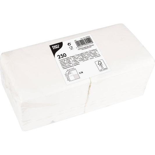 PAPSTAR Servietten 24 x 24 cm (B x L) weiß 250 St./Pack.