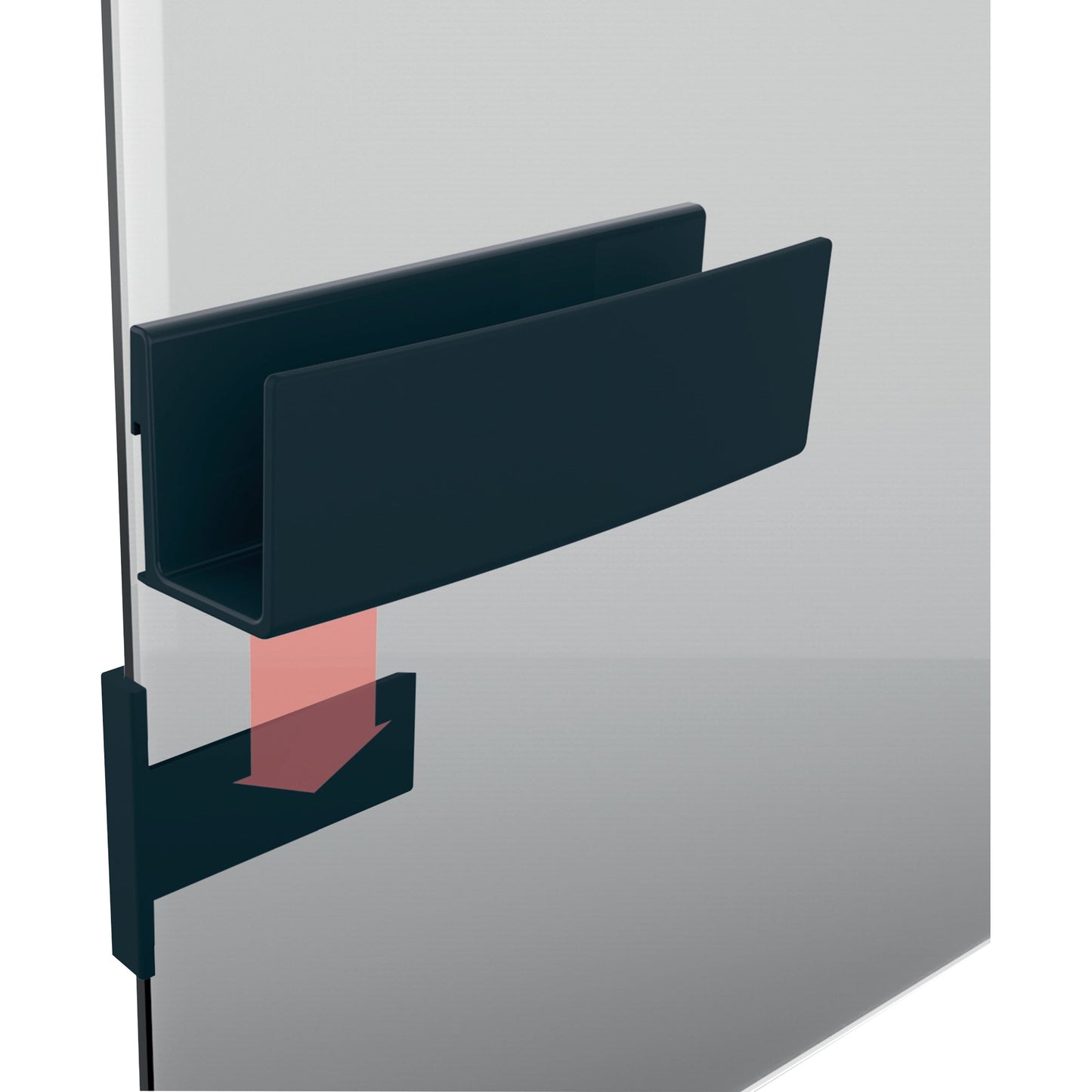SIGEL Ablageschale Glasboard, Magnetboard 16 x 5,4 x 4,3 cm (B x H x T) ABS Kunststoff anthrazit