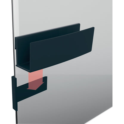 SIGEL Ablageschale Glasboard, Magnetboard 16 x 5,4 x 4,3 cm (B x H x T) ABS Kunststoff anthrazit