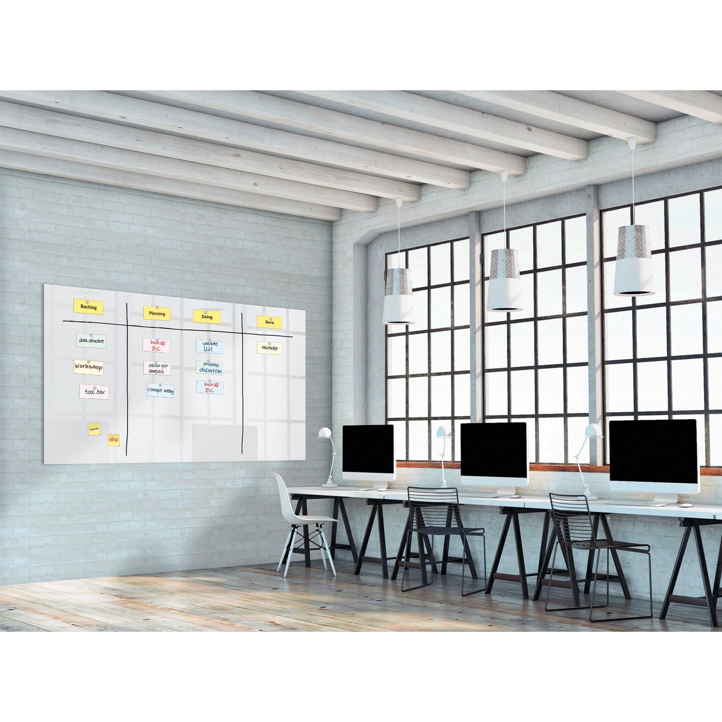 SIGEL Glasboard Artverum 240 x 120 x 1,8 cm (B x H x T) Tafel magnethaftend inkl. 2 starker SuperDym- Magnete Sicherheitsglas super-weiß