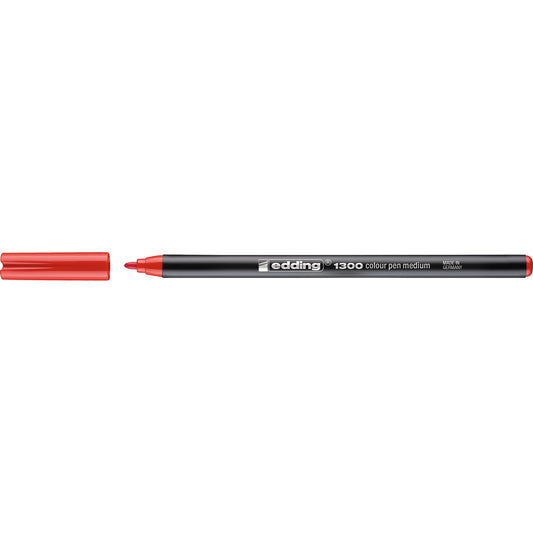 edding Fasermaler 1300 colourpen 2mm rot nicht auswaschbar