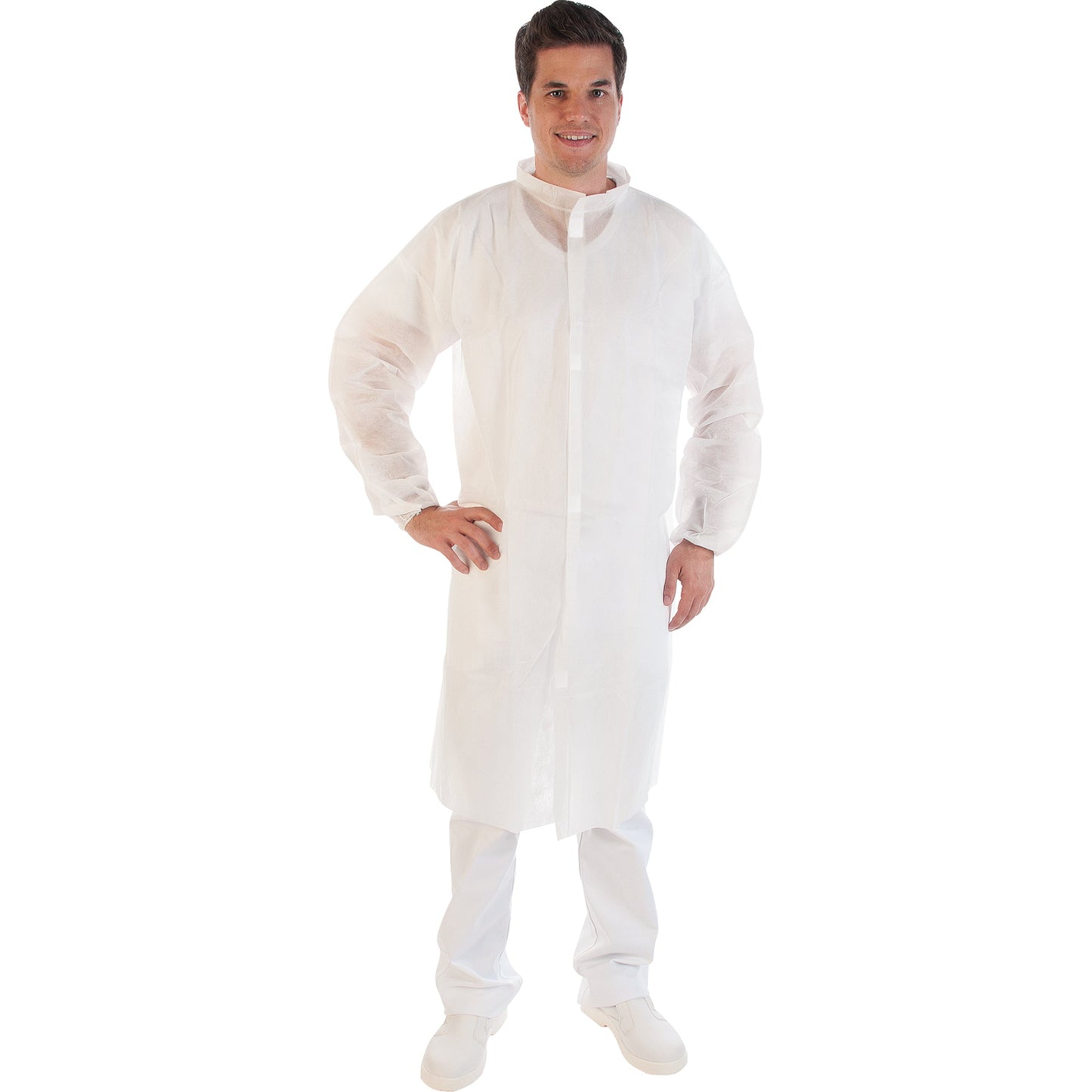 HYGONORM Kittel LIGHT Einweg Küche, Lebensmittelindustrie, Krankenhaus XXL Polypropylen weiß 100 St./Pack.