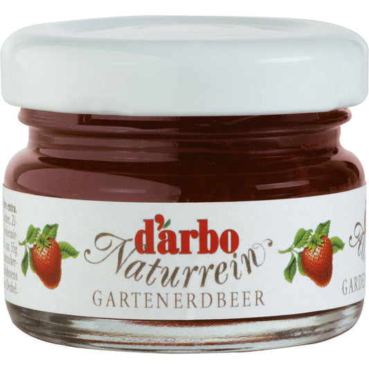 Darbo Brotaufstrich Konfitüre Erdbeere, Marille (Aprikose), Himbeere, Kirsche, Schwarze Johannisbeere Glas 60 x 28 g/Pack.