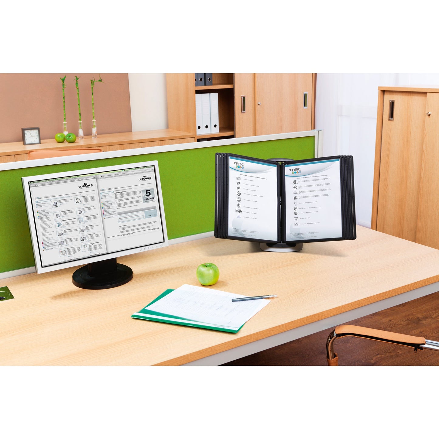 DURABLE Sichttafelständer SHERPA® SOHO TABLE 5 48 x 38,5 x 38 cm (B x H x T) Polypropylen/ABS Kunststoff/Thermoplastische Elastomere Anzahl der mitgelieferten Sichttafeln: 5 Sichttafeln schwarz